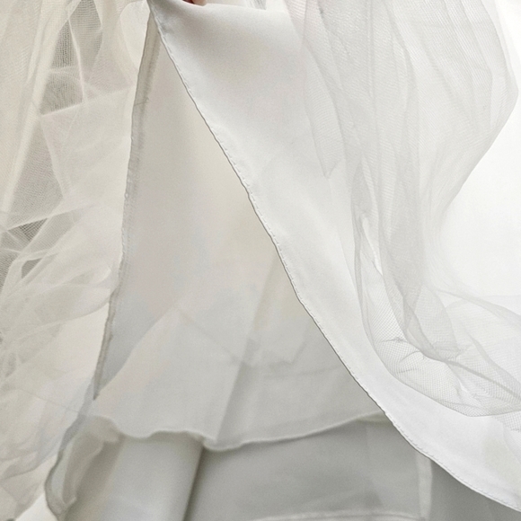 Nwot Girls Treasure White Chiffon/Tulle Full Skirt Sleeveless Flower Girl Gown - Picture 14 of 16